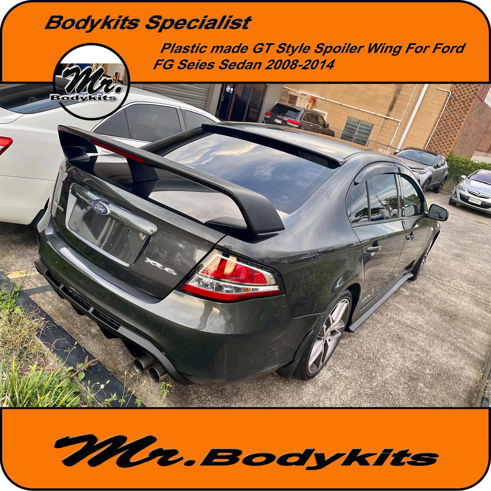 Plastic GT Style Rear Boot Spoiler Wing For Ford Falcon FG Sedan MK 1 ...