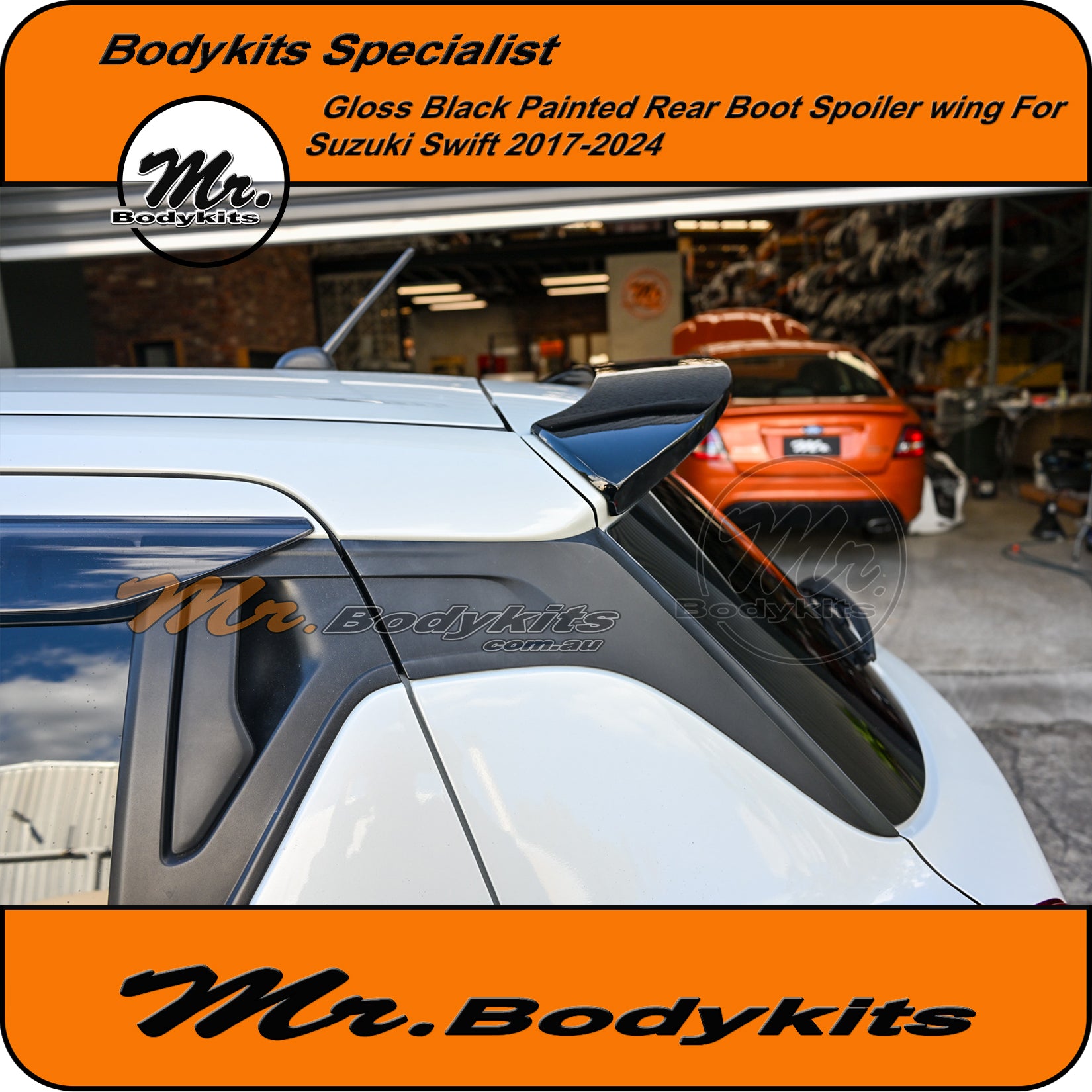 Swift Rear Spoiler Suzuki Swift 2017-2023 AZ SP Rear Tailgate Spoiler Wing - Gloss Black ...