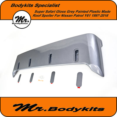 Nissan Patrol GU Patrol 1997-2016 Y61 Super Safari Roof Spoiler In Gloss Grey, Mr Bodykits