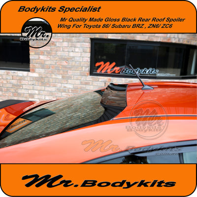 Toyota 86 / Subaru BRZ 12-21 Gloss Black Perspex Rear Roof Spoiler Wing, By Mr Bodykits
