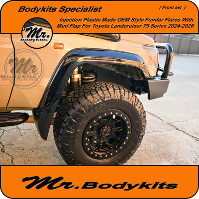 Mr Front Fender Flares Set Suitable For Toyota Landcruiser 70 Series (76/78/79) 2024-2026
