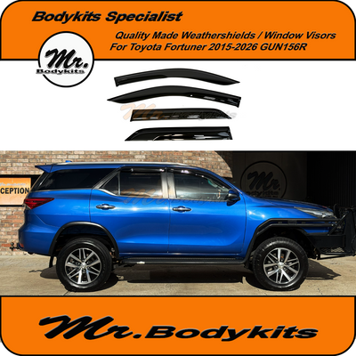 Window Visors Weathershields Set Suitable For Toyota Fortuner 2015-2026 GUN156R