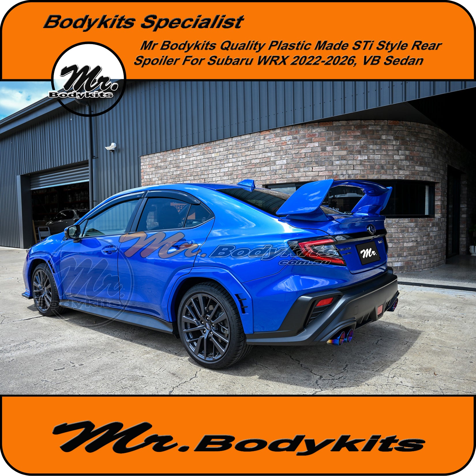 Wrx Spoiler Risers STi Style Rear Spoiler for Subaru WRX VB Sedan 2022–2026, Mr Bodykits ...