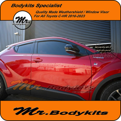 Toyota CHR / C-HR Weathershield Window Visor 2016-2024 (Set of 4) (Injection Plastic High Quality)