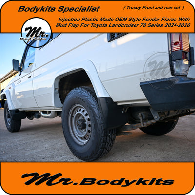 Mr Fender Flares Set Suitable For Toyota LandCruiser 78 Series Troop Carrier 2024-2026