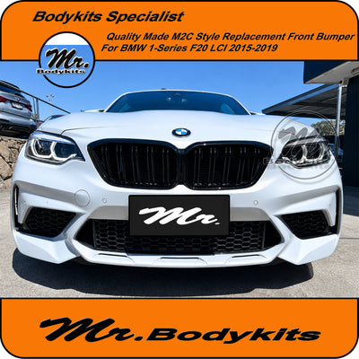M2C Style Full Replacement Front Bumper  For BMW 1 Series F20 (2015-2019 LCI Model)