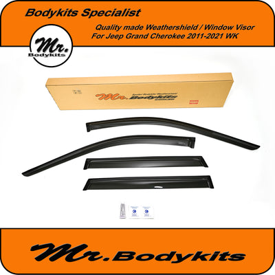 Premium Weathershield Window Visor For Jeep Grand Cherokee 2011-2021 WK, Mr Bodykits