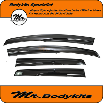 For Honda Jazz GF GK Mugen Style Weathershields / Window Visors 2014-2020 (Set of 4) (Injection Plastic High Quality)