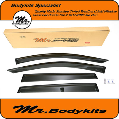 Premium Smoked Window Weather Shields / Visors for Honda CR-V 5th Gen RW 2017–2023 (4PCS)