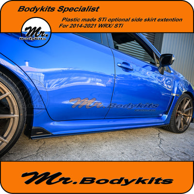 STi Optional Plastic Made Side Skirt Extention For Subaru WRX/STi VA 2014-2021 Sedan