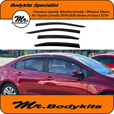 Weathershields Window Visors Suitable For Toyota Corolla 2019-2026 Sedan E210 MZEA12 ZWE211 (4 Door)