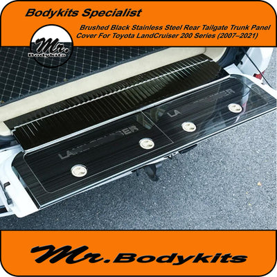 Toyota Landcruiser 200 Series Tailgate Scuff Plate Stainless Steel Protective Cover (2007–2021)