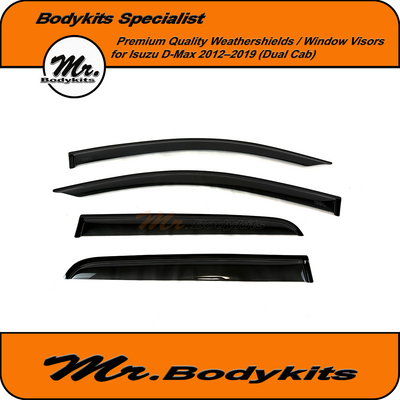 Quality Made Weathershield Window Visor For Isuzu D-Max 2012-2019 Dual Cab Set Of 4