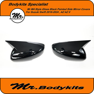 Gloss Black M4 Style Mirror Cover Cap For Suzuki Swift 2018-2024 AZ/ AZ II