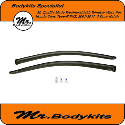 Honda FN2 Civic 2007-2011 (Type-R) Weathershield Window Visor, By Mr Bodykits