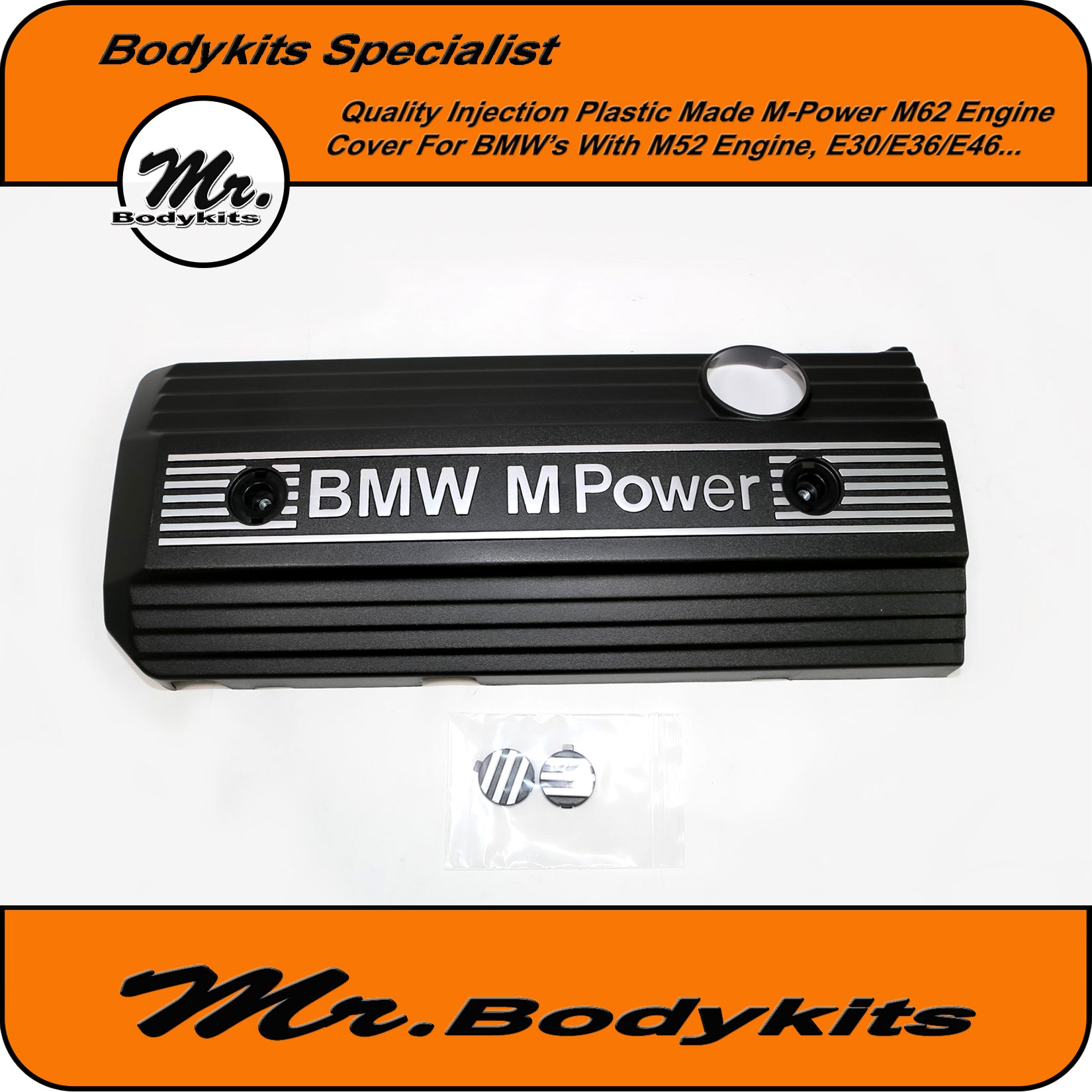 M52 Engine Sticker Plastic Made M-Power M52 Engine Rocker Cover For BMW With M52 Engine ...