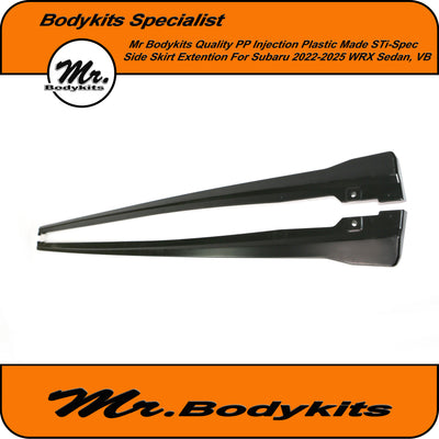 VB Subaru WRX 2022-2024 D-Spec Side Skirt Extensions, Quality Plastic made, Mr Bodykits