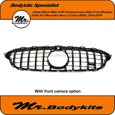 AMG GT Style Front Bumper Grille For Mercedes Benz W205/C205 C-Class 2014-2018 , Panamericana