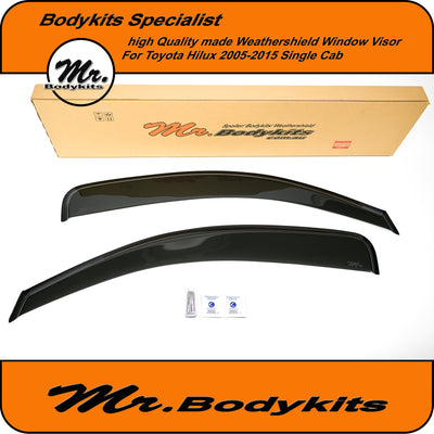 Mr Bodykits Quality Weathershield Window Visor For Toyota Hilux 2005-2015 Single Cab