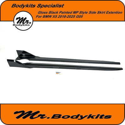 BMW X5 2018-2025 G05 M-performance Side Skirt Extension for M-Sport Model, Gloss Black