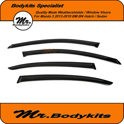 Quality Weathershields Window Visors For Mazda 3 2013-2019 Hatch/Sedan BM BN