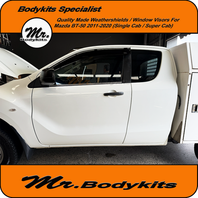 Premium Weathershields / Window Visors for Mazda BT-50 2012-2020 (Single Cab & Super Cab)