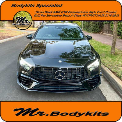 Mercedes Benz A-Class W177 V177 GT Style Front Bumper Grille for 2018-2022, Panamericana