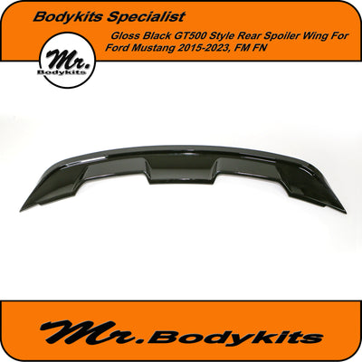 GT500 Style Spoiler Wing For Ford Mustang 2015-2023 Gloss Black Painted, Mr Bodykits