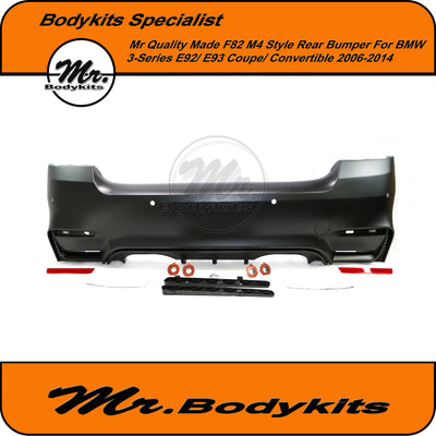 Quality F82 M4 Style Plastic Made Rear Bumper For BMW 3 Series E92/E93 (non M3) 06-14