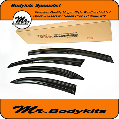 Mugen Style Weathershields / Window Visors for Honda Civic FD Sedan 2006-2012