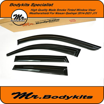 Nissan Qashqai 2014-2021 J11 High Quality Weathershields Window Door Visors By Mr Bodykits