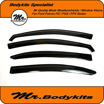 Window Visors Weathershield Set of 4 For Ford FG Falcon MK1 MK2 FPV Series Sedan 2008-2016 by Mr Bodykits