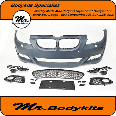 M-Tech Sport Style Plastic Made Front Bumper For BMW 3 Series E92 / E93 2006-2009 3 Series