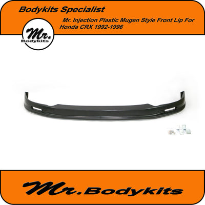 Injection Plastic Mugen Front Bumper Lip Spoiler For Honda CRX 1992-1996