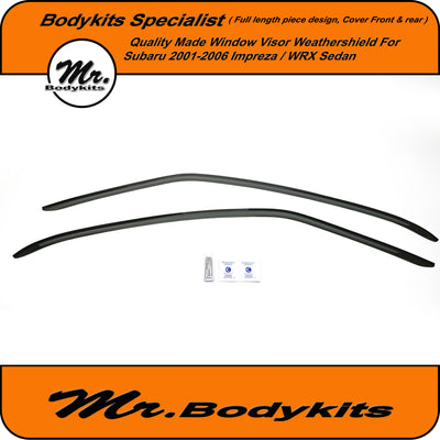 Quality weathershields / window visors for Subaru Impreza/ WRX GD 2001-2007. By Mr.