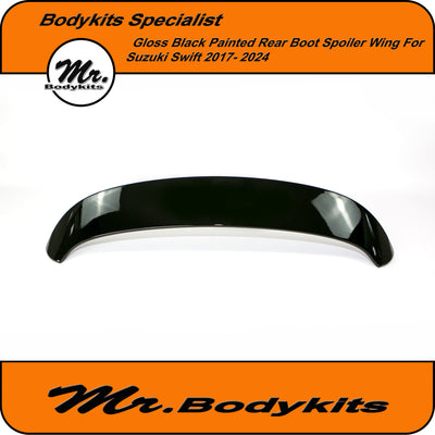Suzuki Swift 2017-2023 AZ SP Rear Tailgate Spoiler Wing - Gloss Black Painted