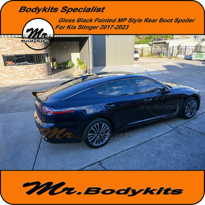 Gloss Black Painted MP Rear Boot Spoiler Wing For Kia Stinger 2017-2023, Mr Bodykits