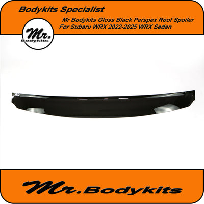 Subaru WRX Sedan Gloss Black Perspex Rear Roof Spoiler Wing 2022-2025 VB, Mr Bodykits