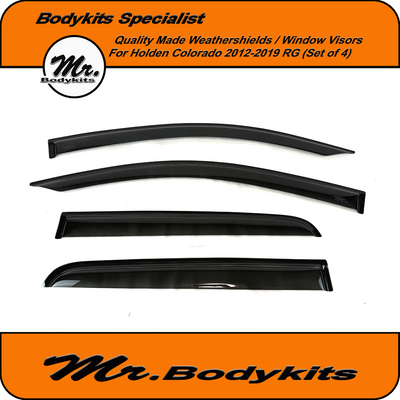 Holden Colorado RG Weathershields Window Visor For 2012-2019 Dual Cab RG (Set of 4)