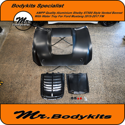 Ford Mustang 2015-2017 FM AMPP Aluminium made Shelby GT500 Style Bonnet (Local Pickup or Brisbane only)