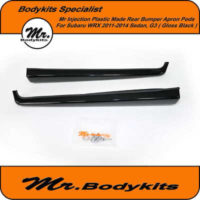 Subaru WRX JDM Style Rear Bumper Aprons/ Extension/ Pods Lip For 2011-2014 Sedan