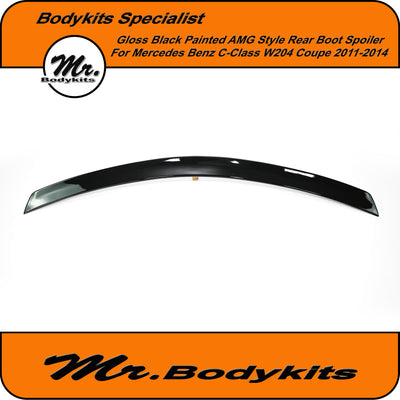 Mercedes-Benz W204 C-Class "Coupe" Gloss Black Painted AMG Style Boot Spoiler Wing for 2011-2014 2-Door
