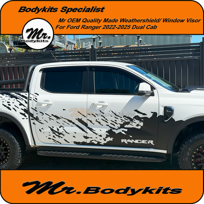 Ford Ranger New Gen 2022-2025 Weathershield/ Window Visor Dual Cab (Set of 4)