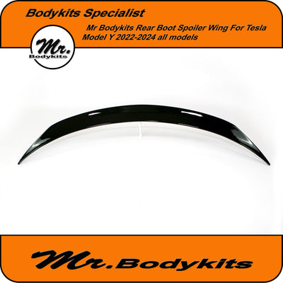 Tesla Model Y K2 Duckbill Boot Spoiler Wing For 2022-2024, Gloss Black Painted
