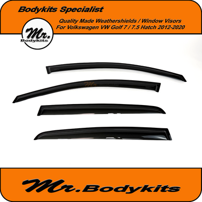 Weathershields Window Visors for Volkswagen VW Golf 7/7.5 2012-2020 Hatch