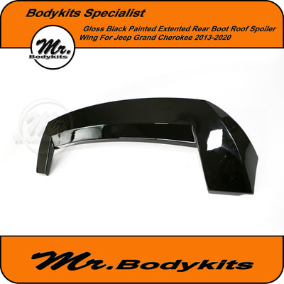 WK Jeep Grand Cherokee Extended Gloss Black Painted Roof Spoiler Wing, Mr Bodykits