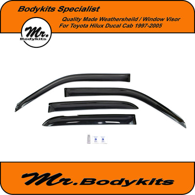 Mr quality weathershield / window visor guard for Toyota Hilux Dual Cab 1997-2005