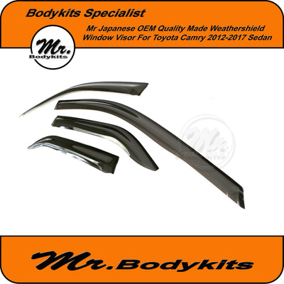 Toyota Camry 50 Series XV50 OEM Quality Weathershield Window Visor For 2012-2017 by Mr Bodykits