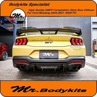 AMPP Competition Style Rear Bumper Diffuser For Mustang 2023-2027 FO S650, Quality Made