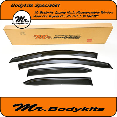 Toyota Corolla Hatch 2018-2025 E210 MZEA12R/ZWE211R/GZEA14 Weathershields Window Visors (Set of 4)